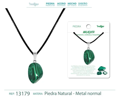 COLGANTE PIEDRA NATURAL MALAQUITA