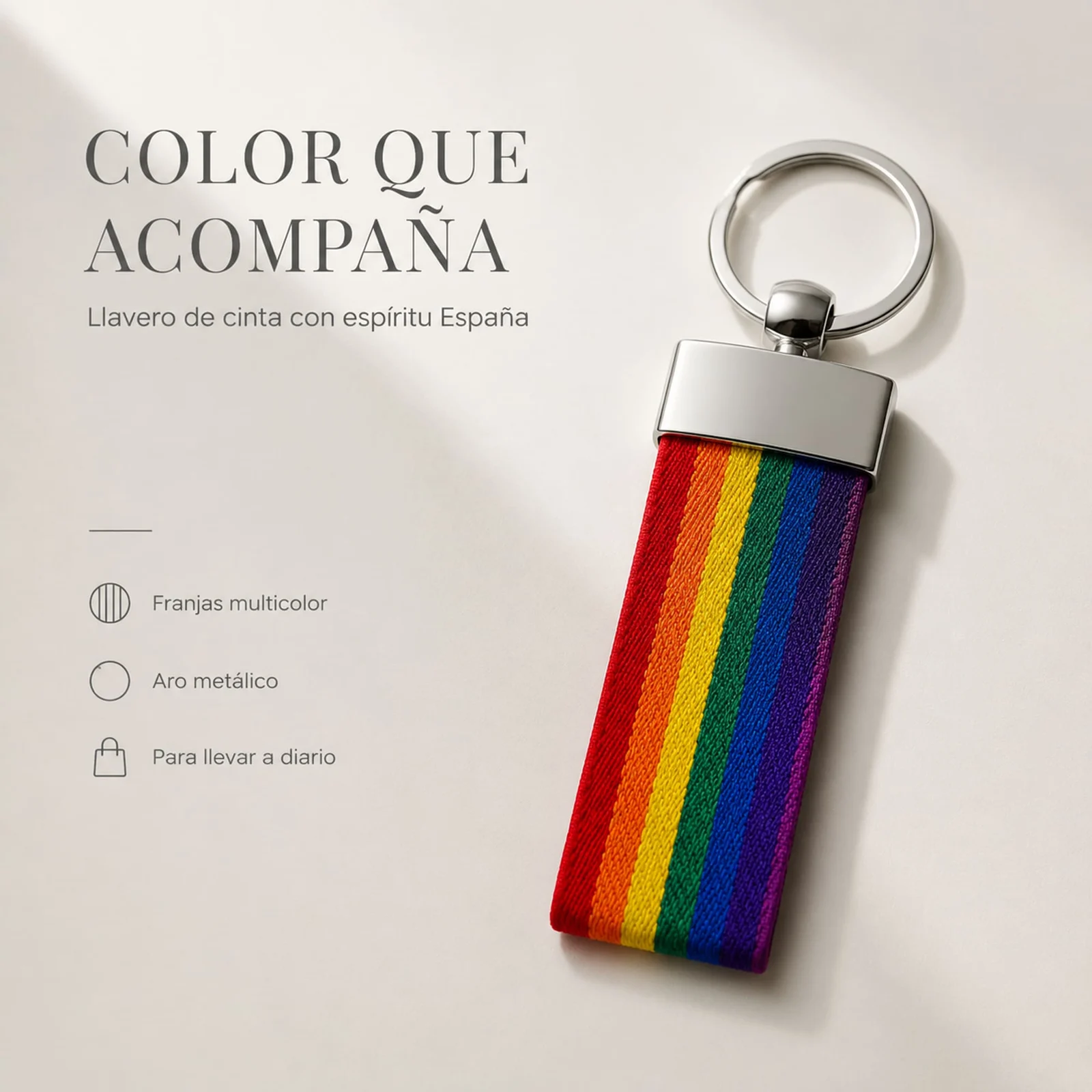 LLAVERO BANDERA ESPAÑA DE CINTA