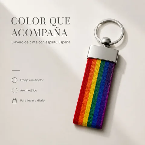 LLAVERO BANDERA ESPAÑA DE CINTA