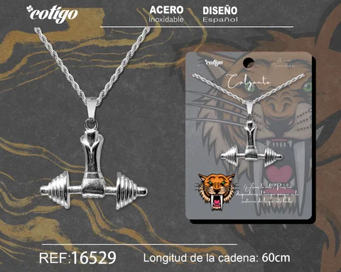 COLGANE HOMBRE ACERO COLOR PLATEADO
