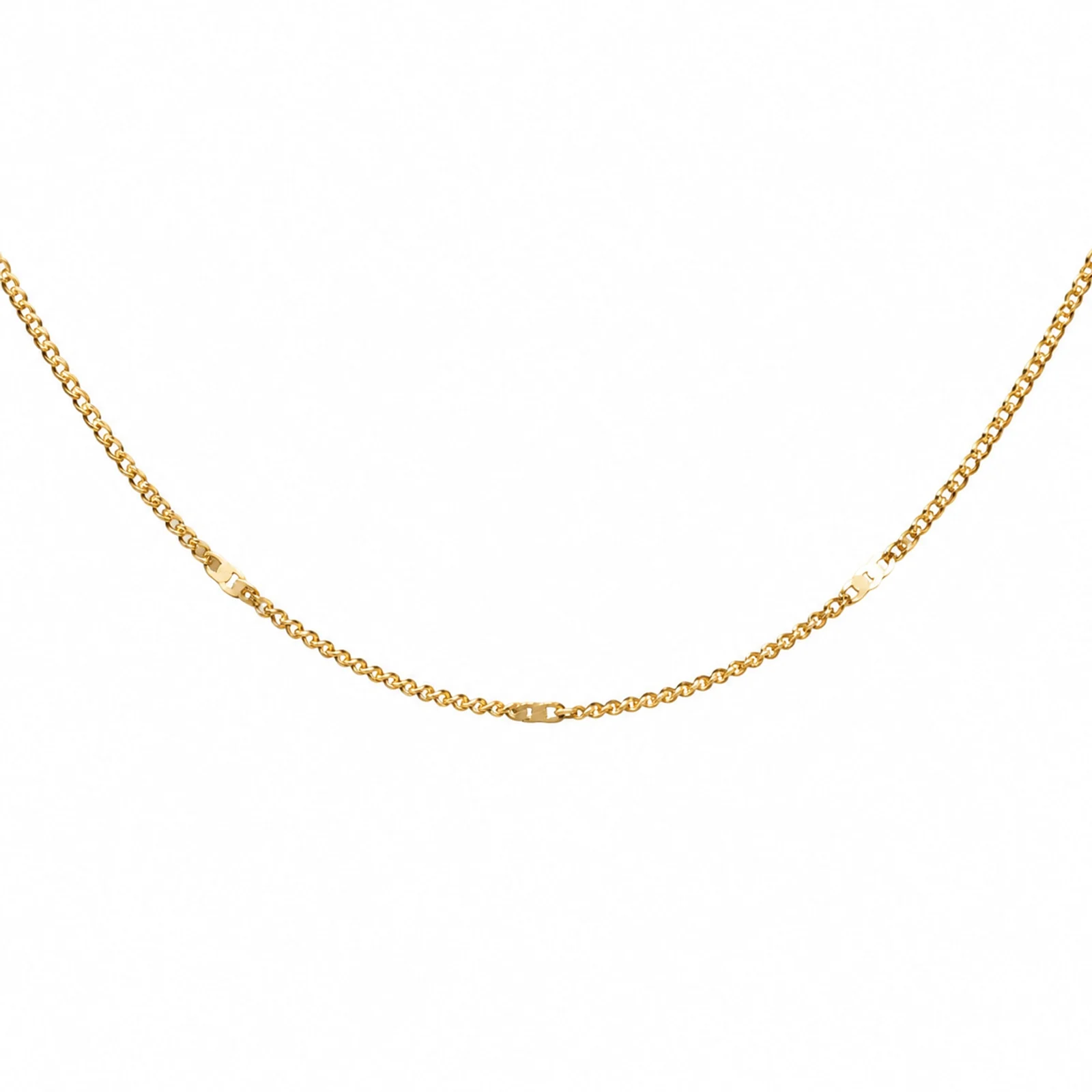 COLLAR DE CADENA ACERO DORADO