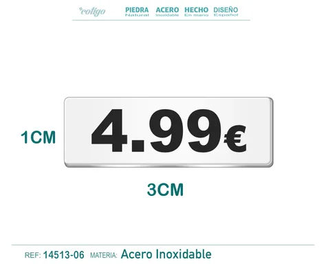Placa Acero 1x3cm-4.99