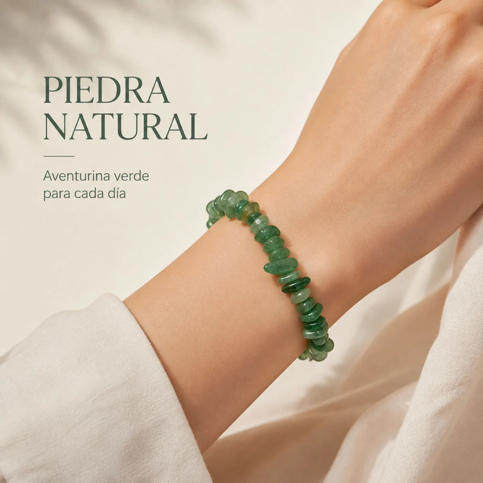 Pulsera Piedra natural Aventurina Verde