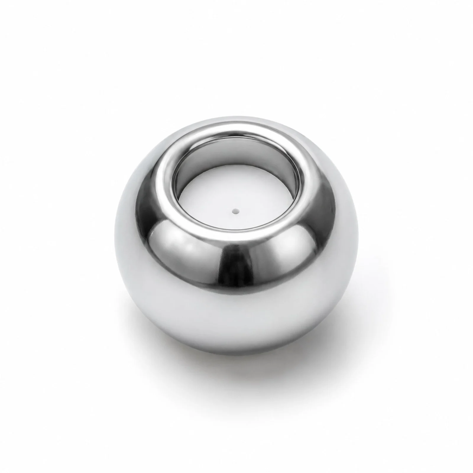 BOLA 4MM ACERO COLOR PLATEADO CON GOMA PARA FIJAR CHARM