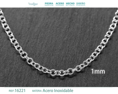 COLLAR DE CADENA ACERO PLATEADO