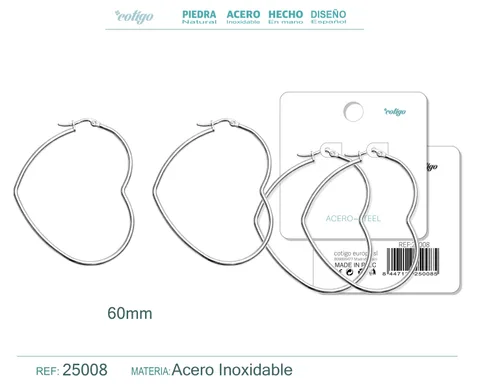 ARO ACERO 60MM COLOR PLATEADO