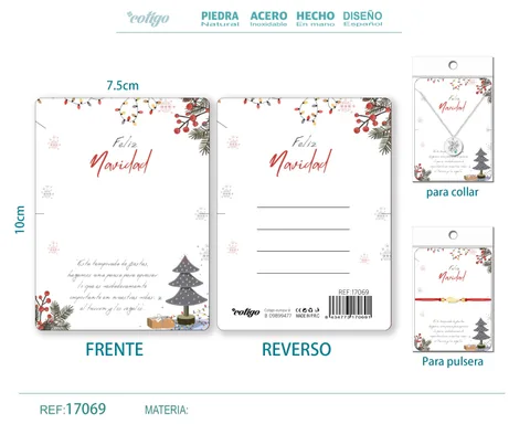 TARJETA DE NAVIDAD PARA BISUTERIA