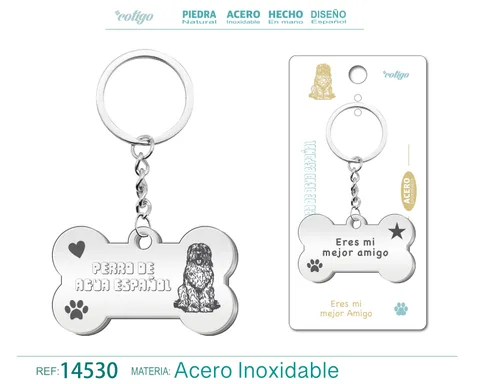 LLAVERO ACERO DE PERRO PERRO DE AGUA ESPAÑOL