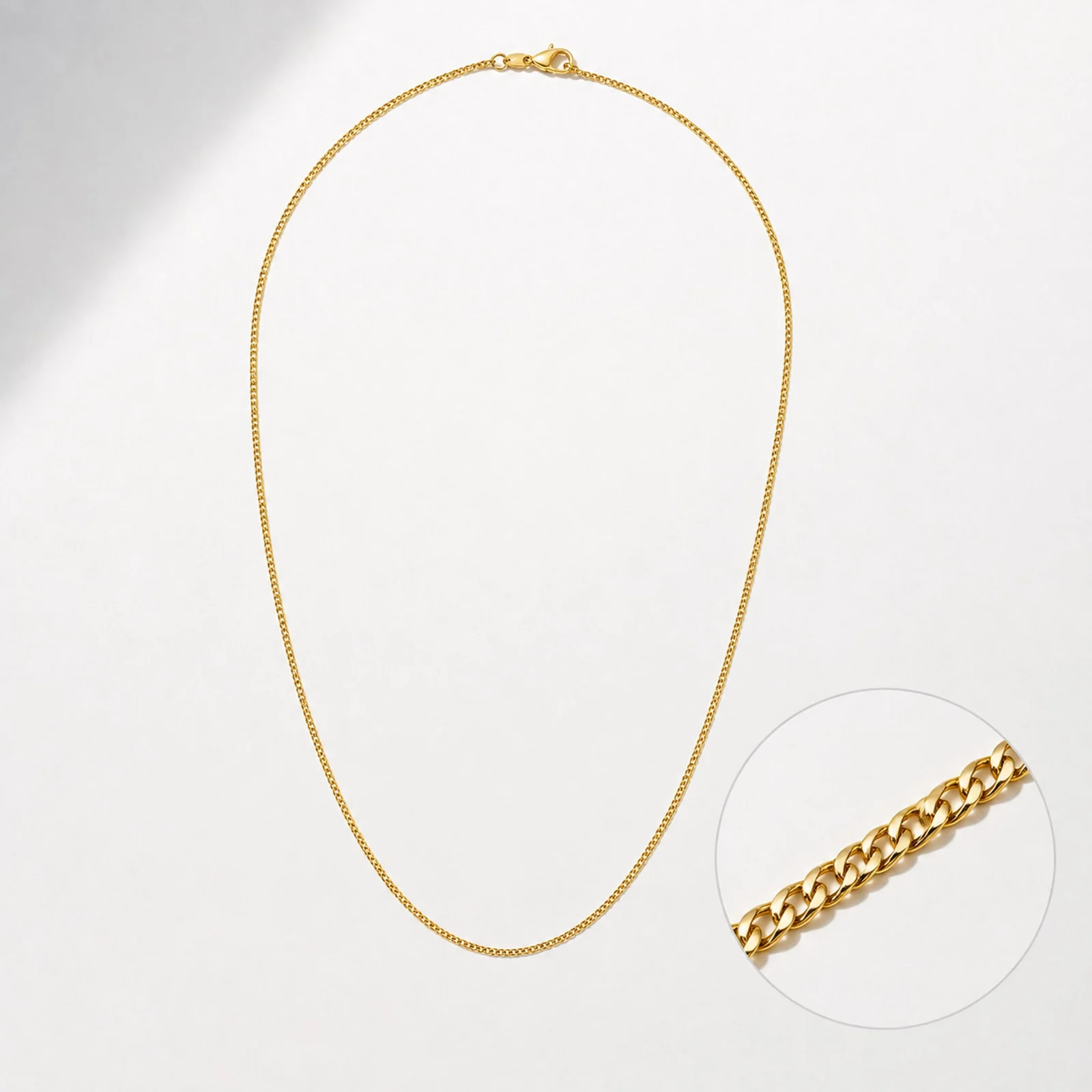 COLLAR DE CADENA ACERO DORADO