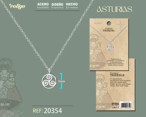 COLGANTE TRISQUEL ACERO PLATEADO