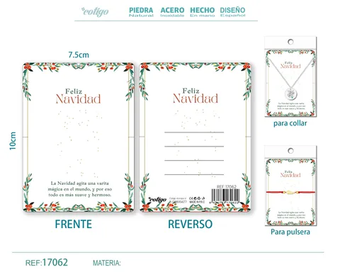 TARJETA DE NAVIDAD PARA BISUTERIA