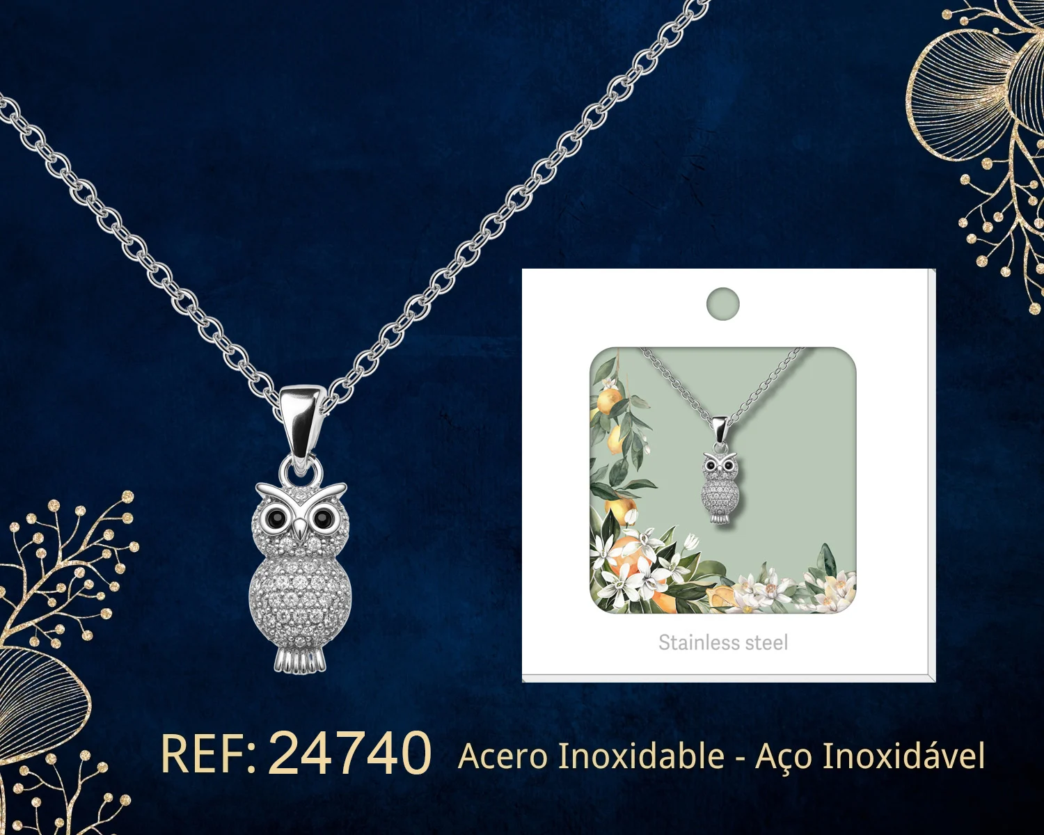 COLGANTE CHAPADO ORO 14K CON CIRCONITA