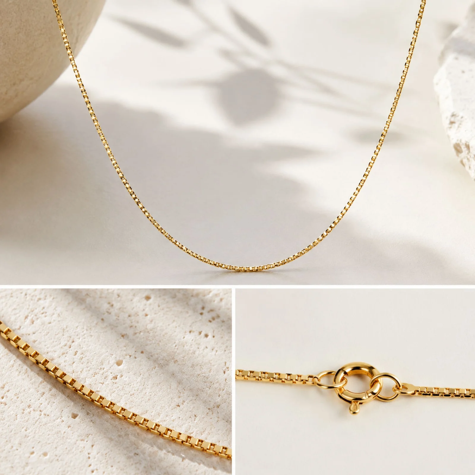COLLAR DE CADENA ACERO DORADO