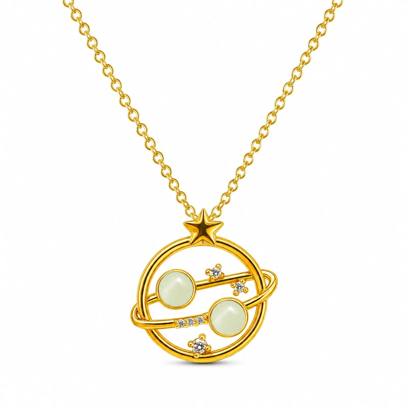 COLGANTE CHAPADO ORO 14K CON CIRCONITA