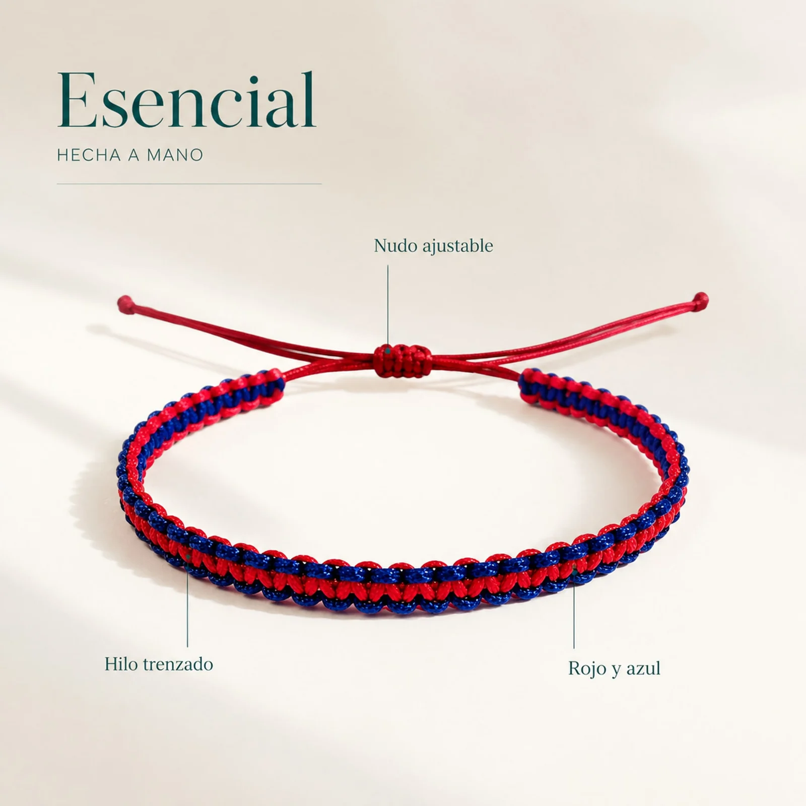 PULSERA BANDERA ESPAÑA AZUL