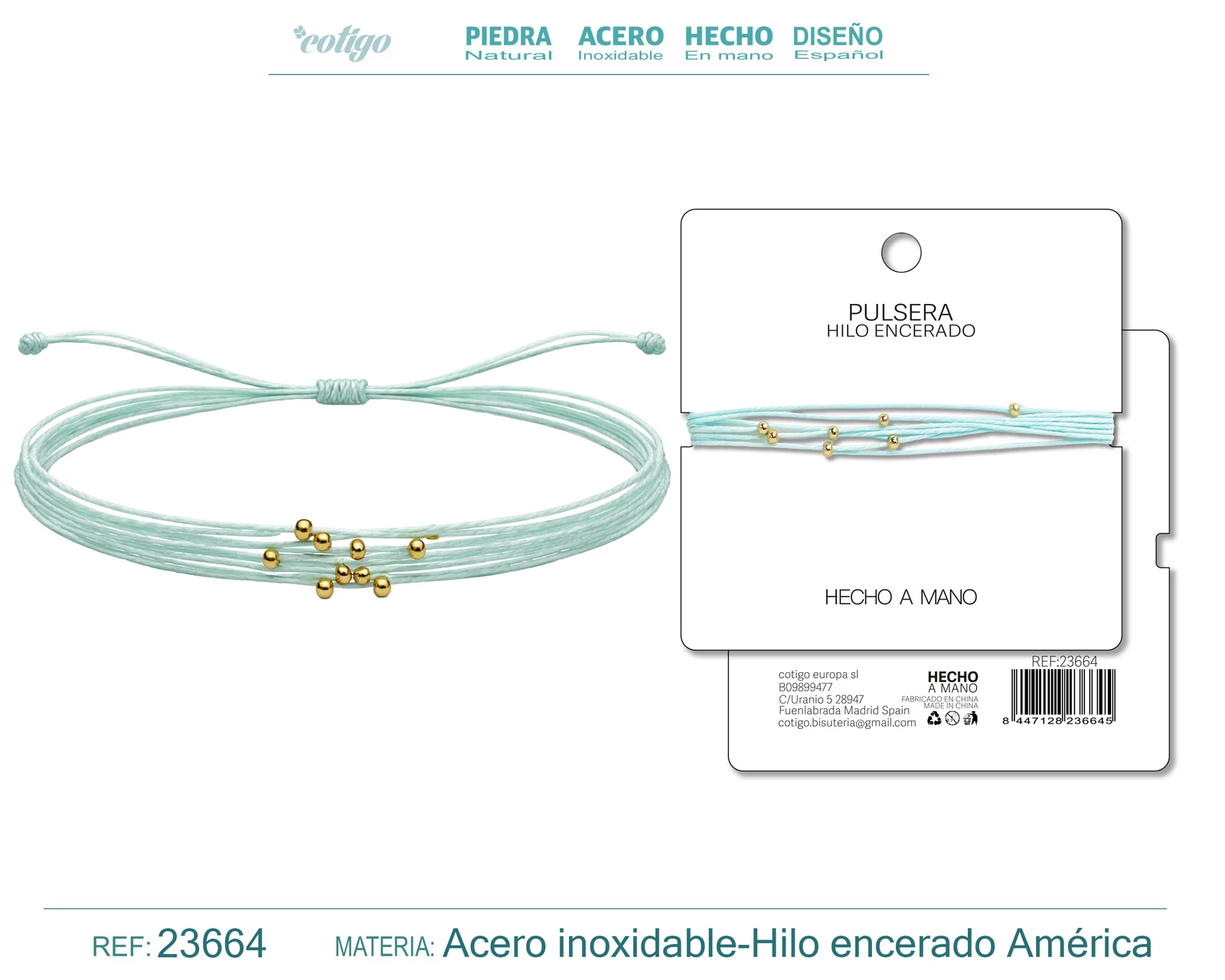 PULSERA HILO ENCERADO