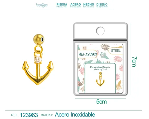 CHARM DE COBRE CHAPADO ORO 14K CON CIRCONITA-CON BOLA DE GOMA