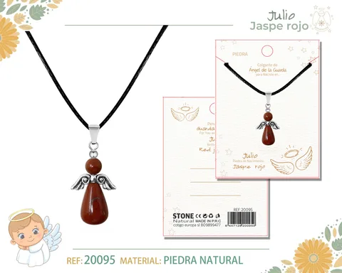 COLGANTE ANGEL DE GUARDA- JADE ROJO