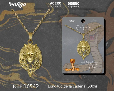 COLGANE HOMBRE ACERO COLOR DORADO