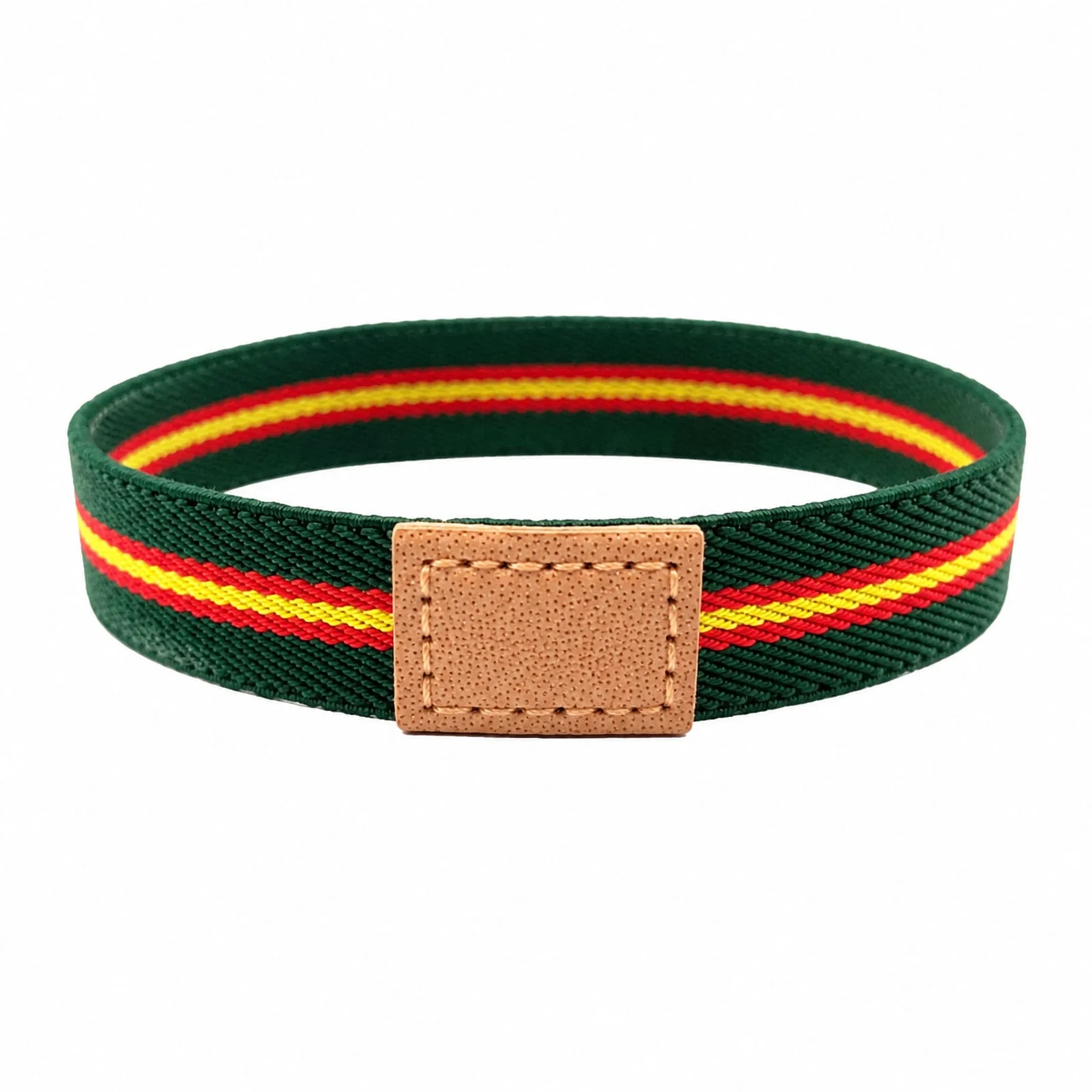 PULSERA ESPAÑA ELÁSTICO ANCHO 1.5CM VERDE
