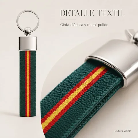 LLAVERO BANDERA ESPAÑA DE CINTA ELÁSTICA