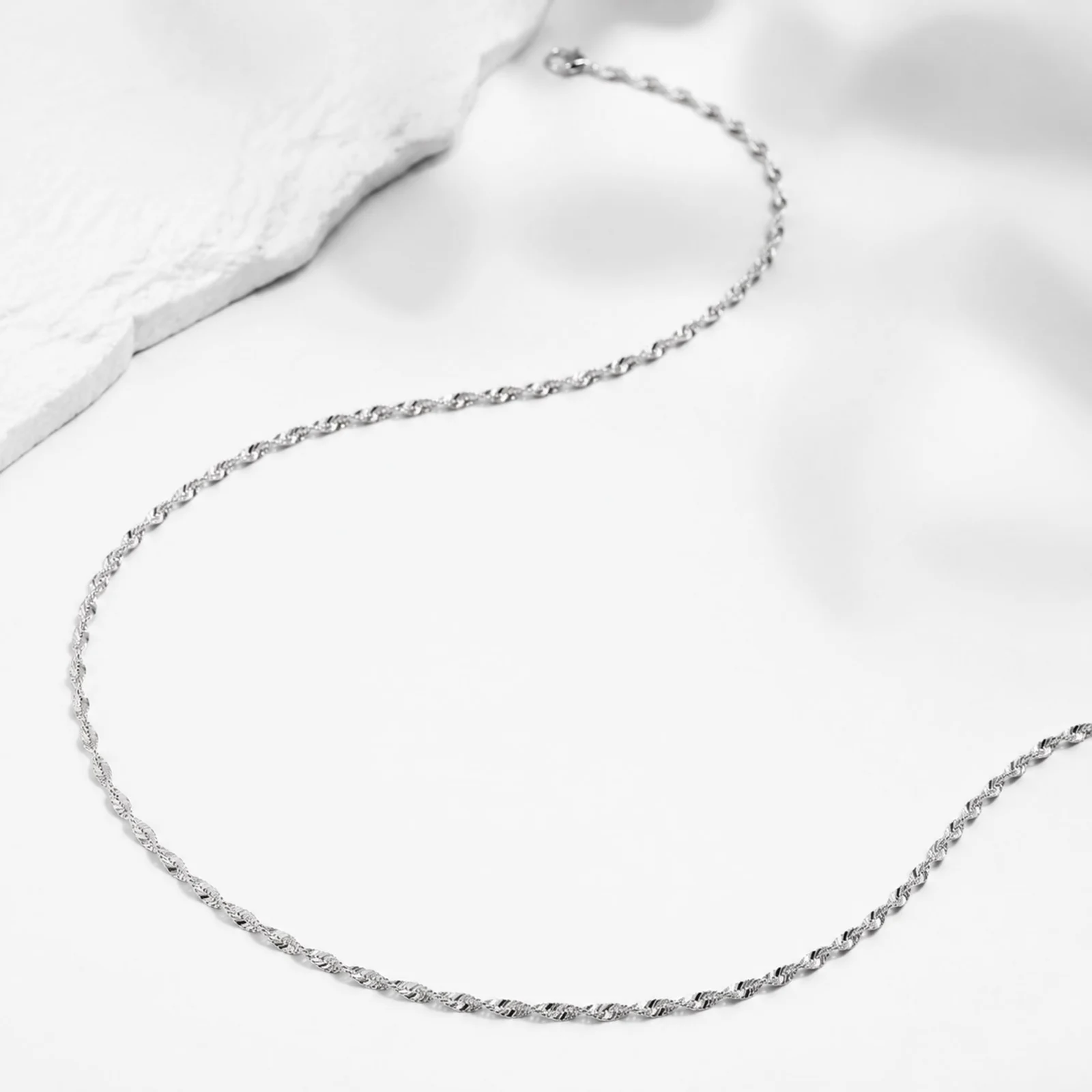 COLLAR DE CADENA ACERO PLATEADO
