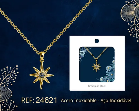 COLGANTE CHAPADO ORO 14K CON CIRCONITA