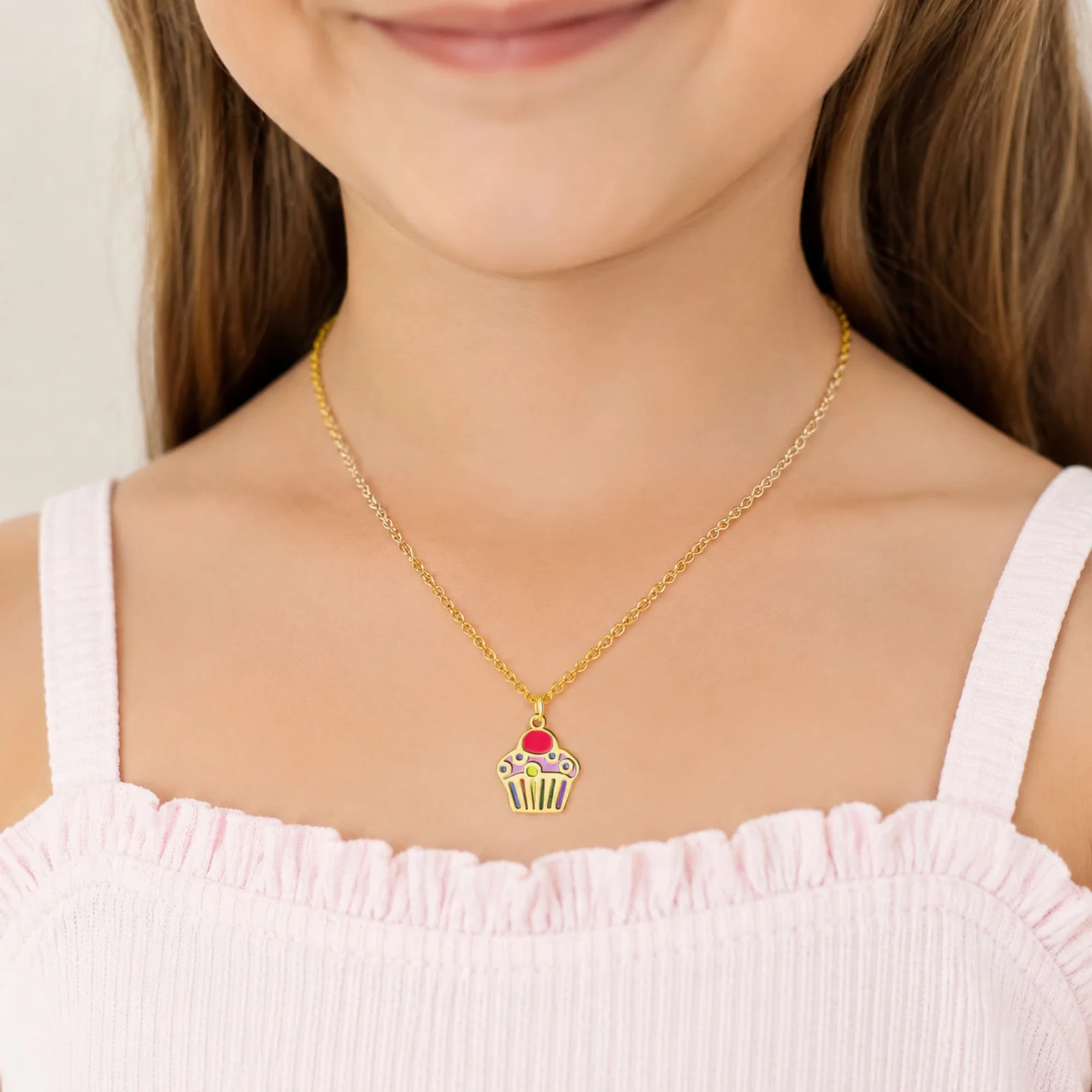 COLLAR NIÑA ACERO COLOR DORADO