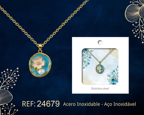 COLGANTE CHAPADO ORO 14K CON CIRCONITA