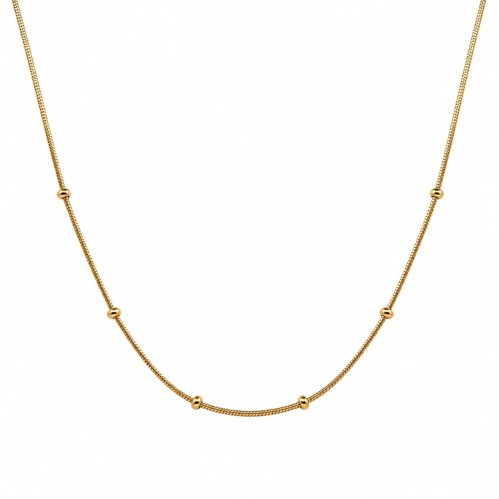 COLLAR DE CADENA ACERO DORADO