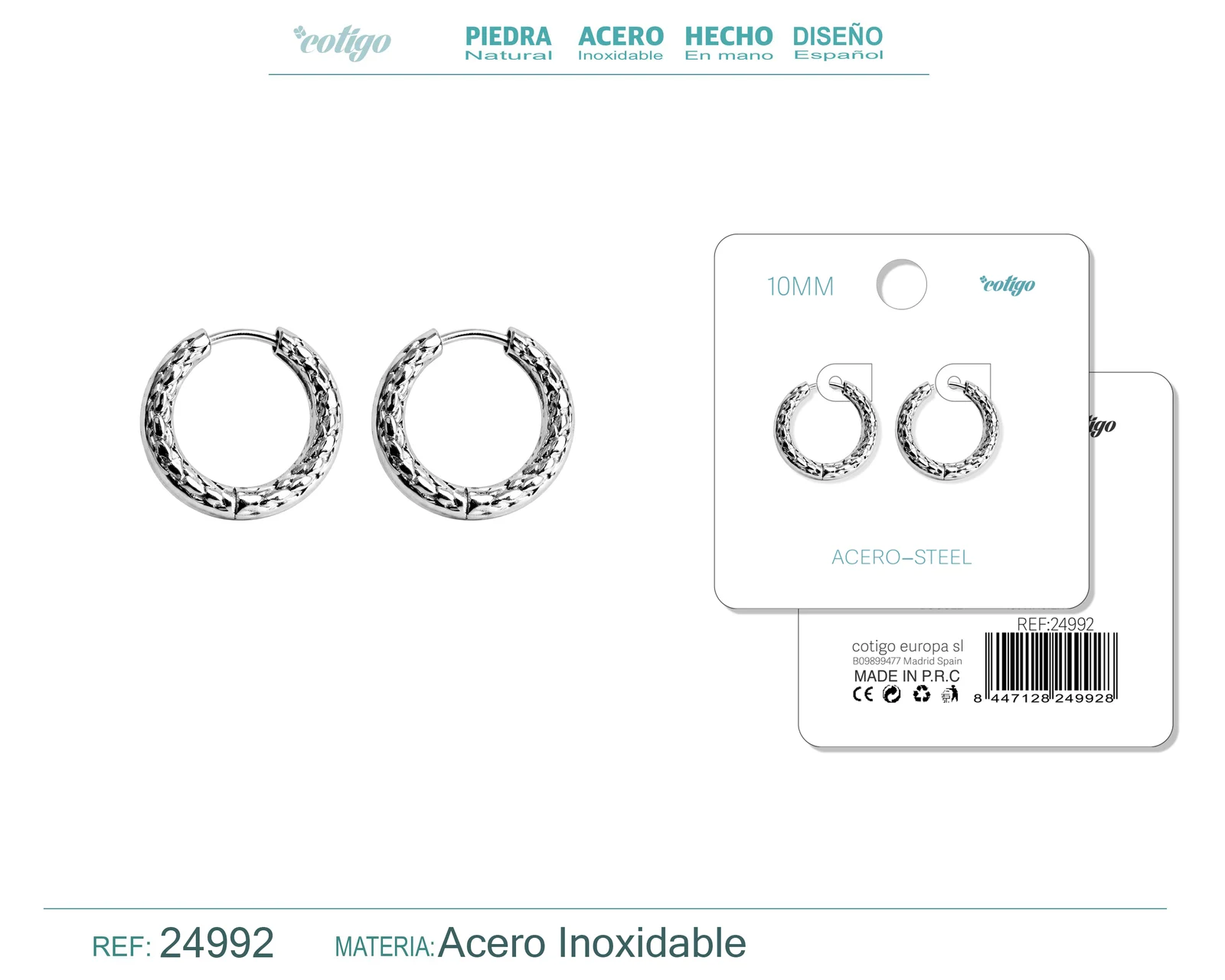 ARO ACERO 10MM COLOR PLATEADO