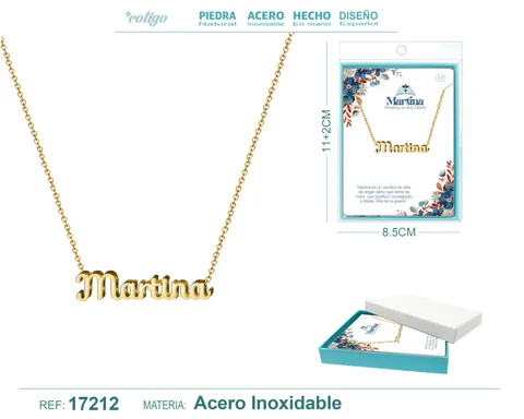 COLLAR MARTINA ACERO COLOR DORADO