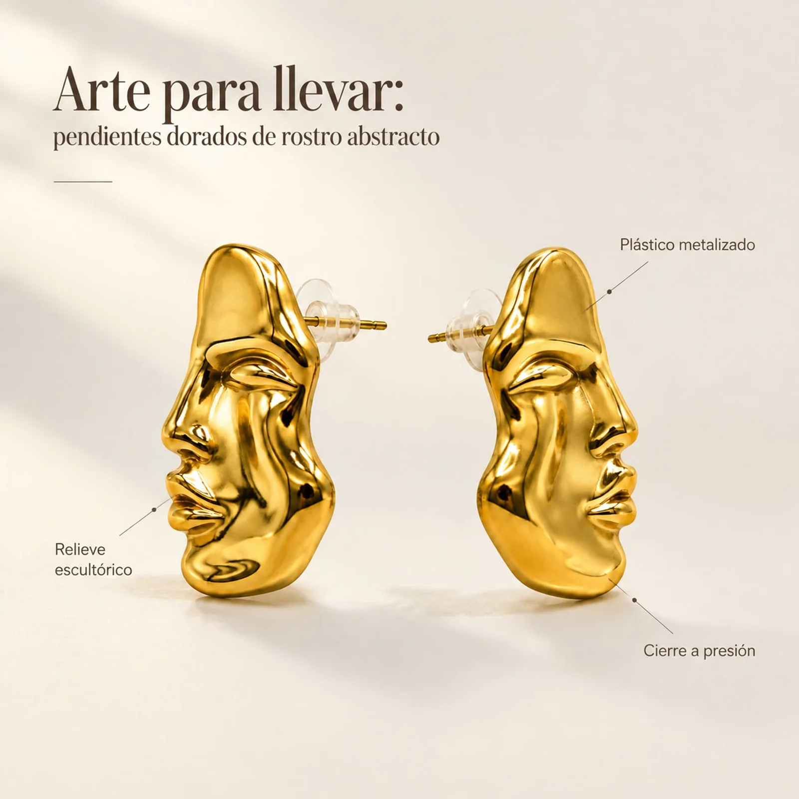 Pendiente de Plástico Metalizado