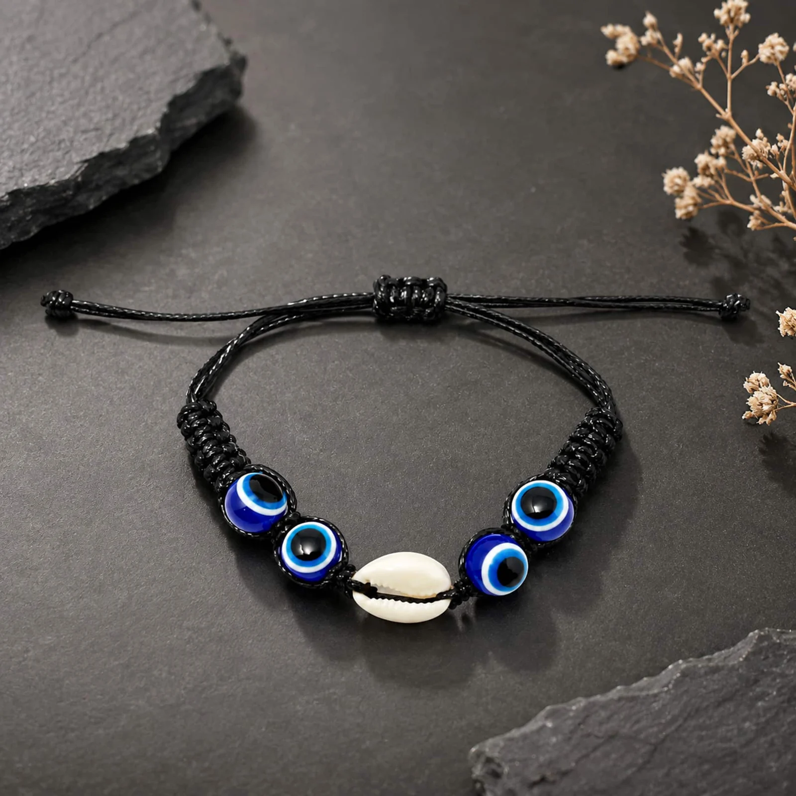PULSERA HILO ENCERADO DE CONCHA