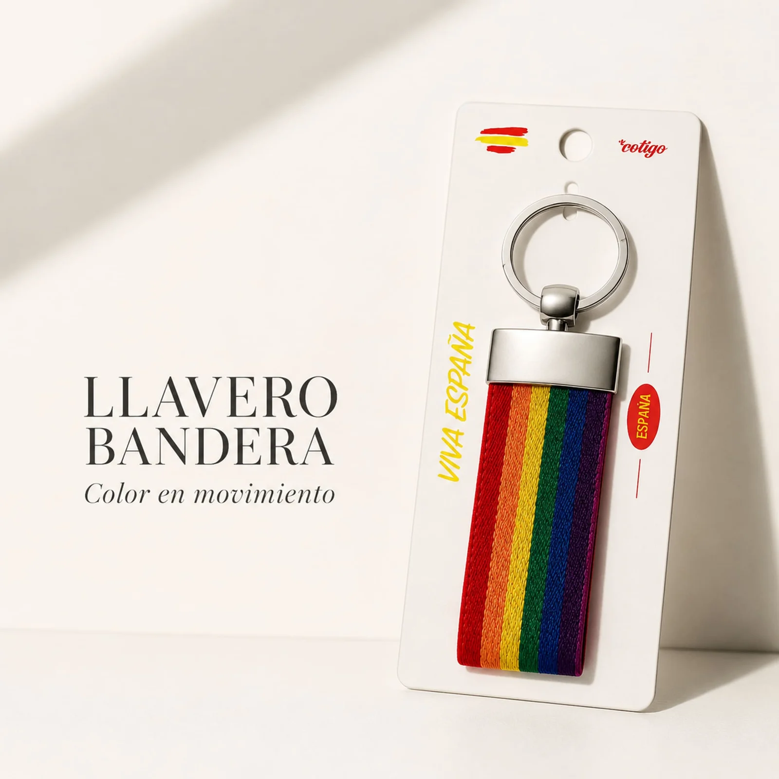 LLAVERO BANDERA ESPAÑA DE CINTA