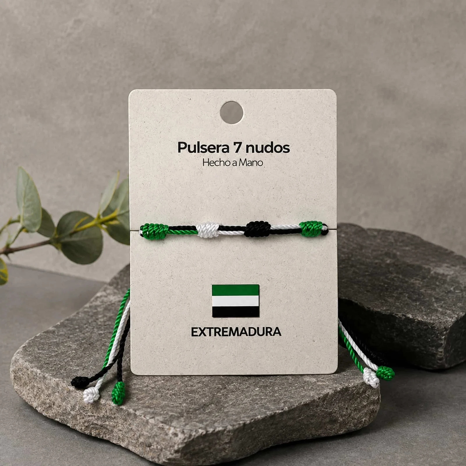 PULSERA 7 NUDOS DE BANDERA DE  EXTREMADURA