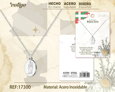COLLAR BIRJINA ZURIA-ACERO COLOR PLATEADO