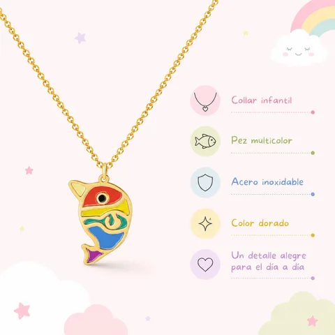 COLLAR NIÑA ACERO COLOR DORADO
