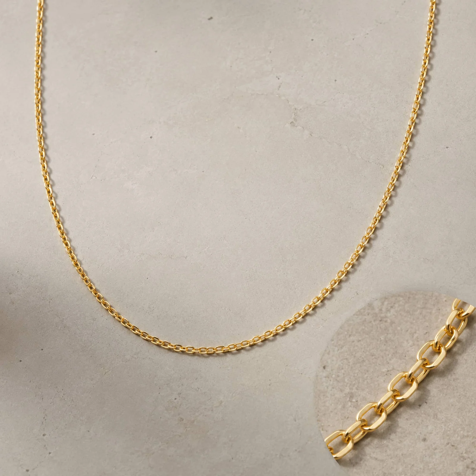 COLLAR DE CADENA ACERO DORADO