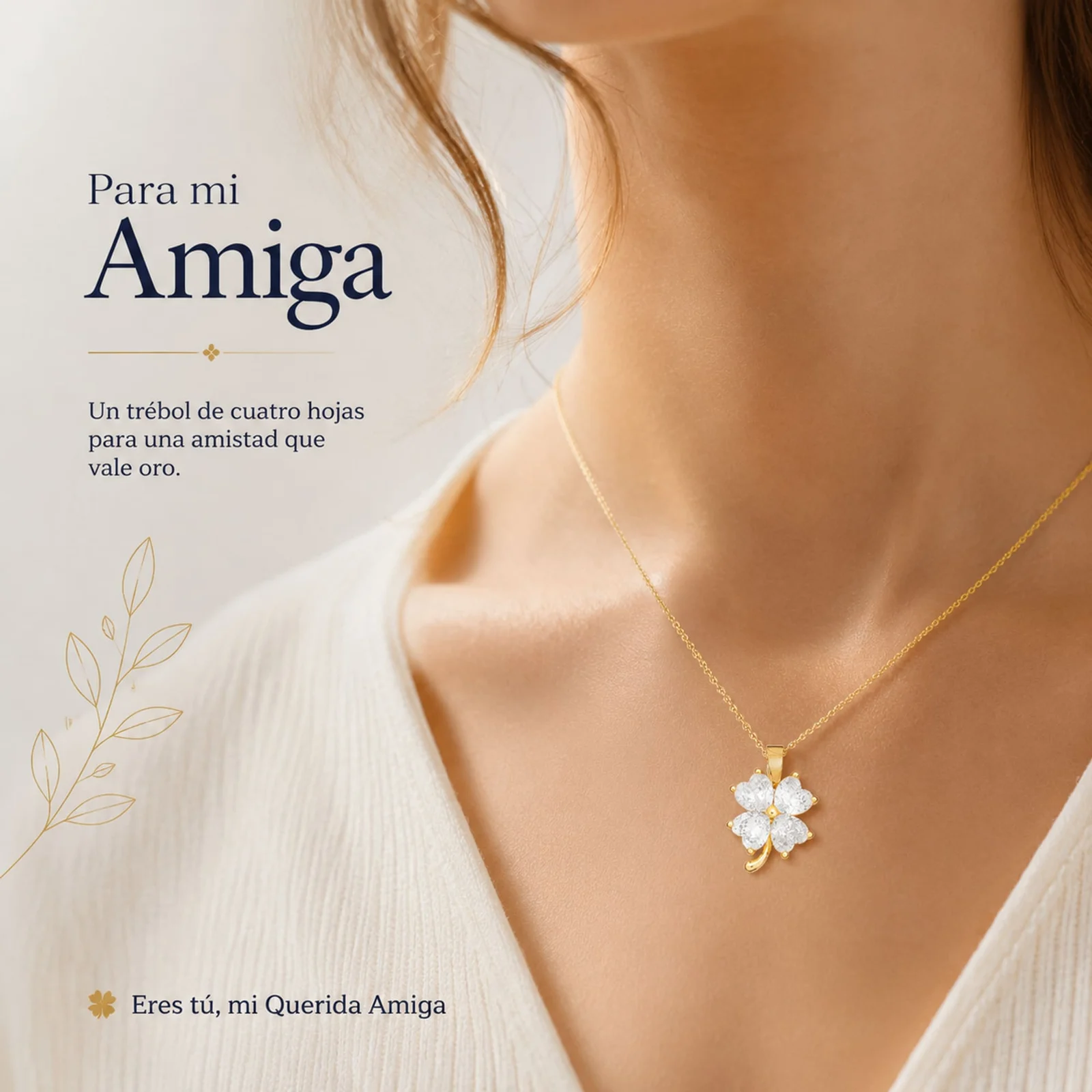 COLLAR ACERO CON CIRCONITA PARA REGALAR A  AMIGA
