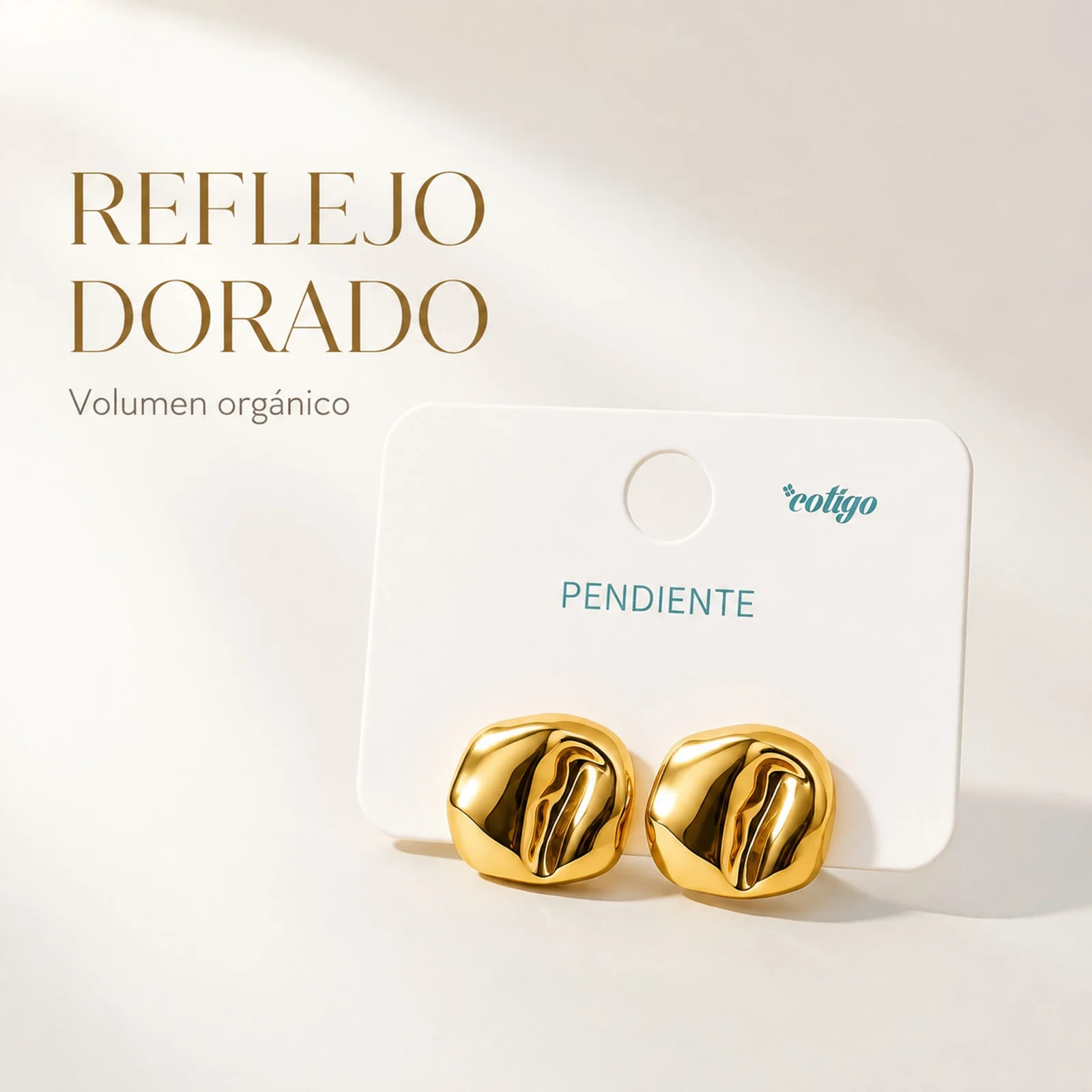 Pendiente de Plástico Metalizado