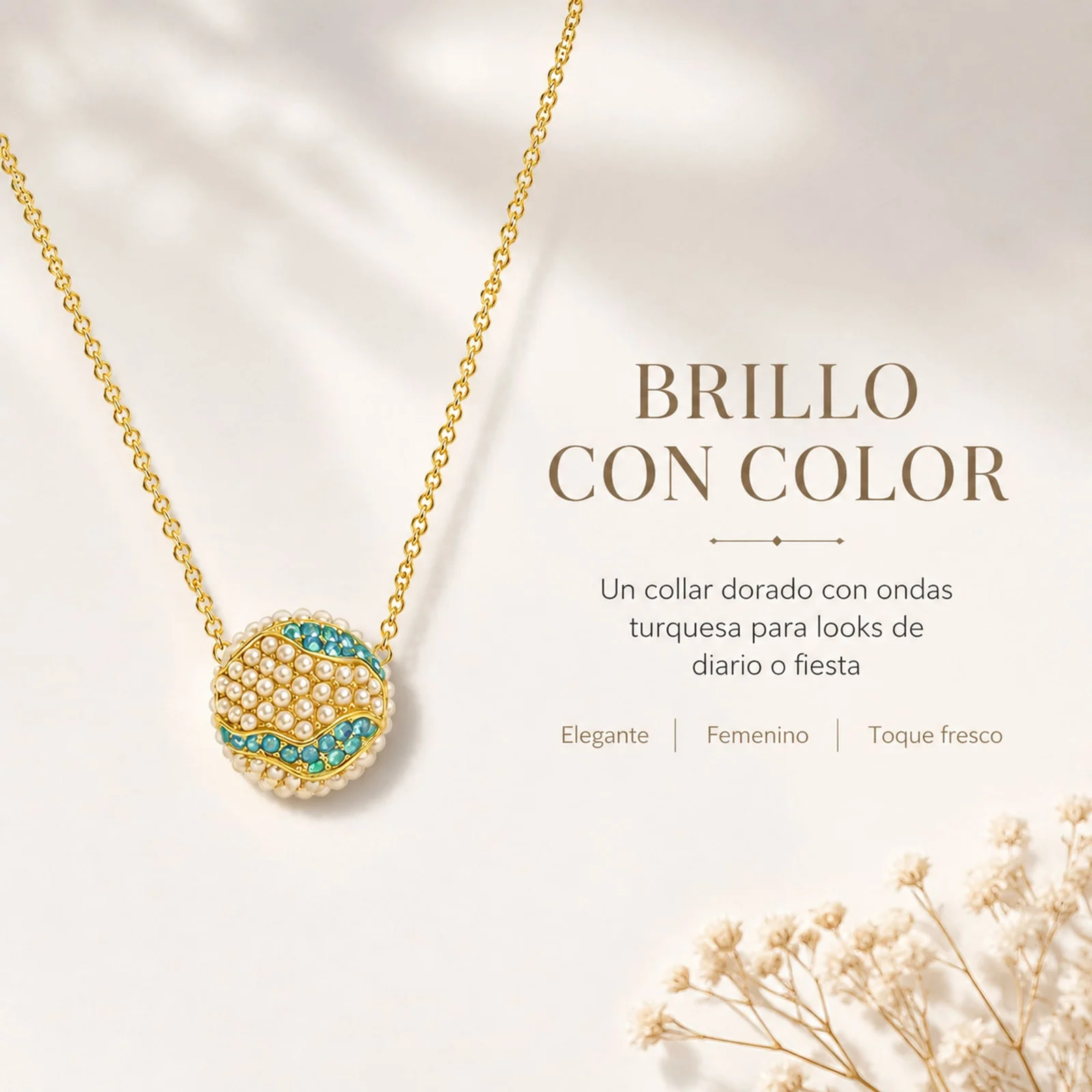 COLGANTE CHAPADO ORO 14K CON CIRCONITA