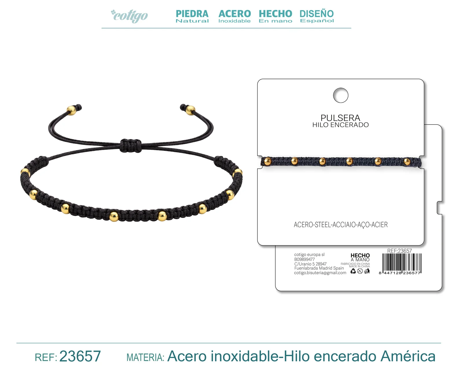 PULSERA HILO ENCERADO