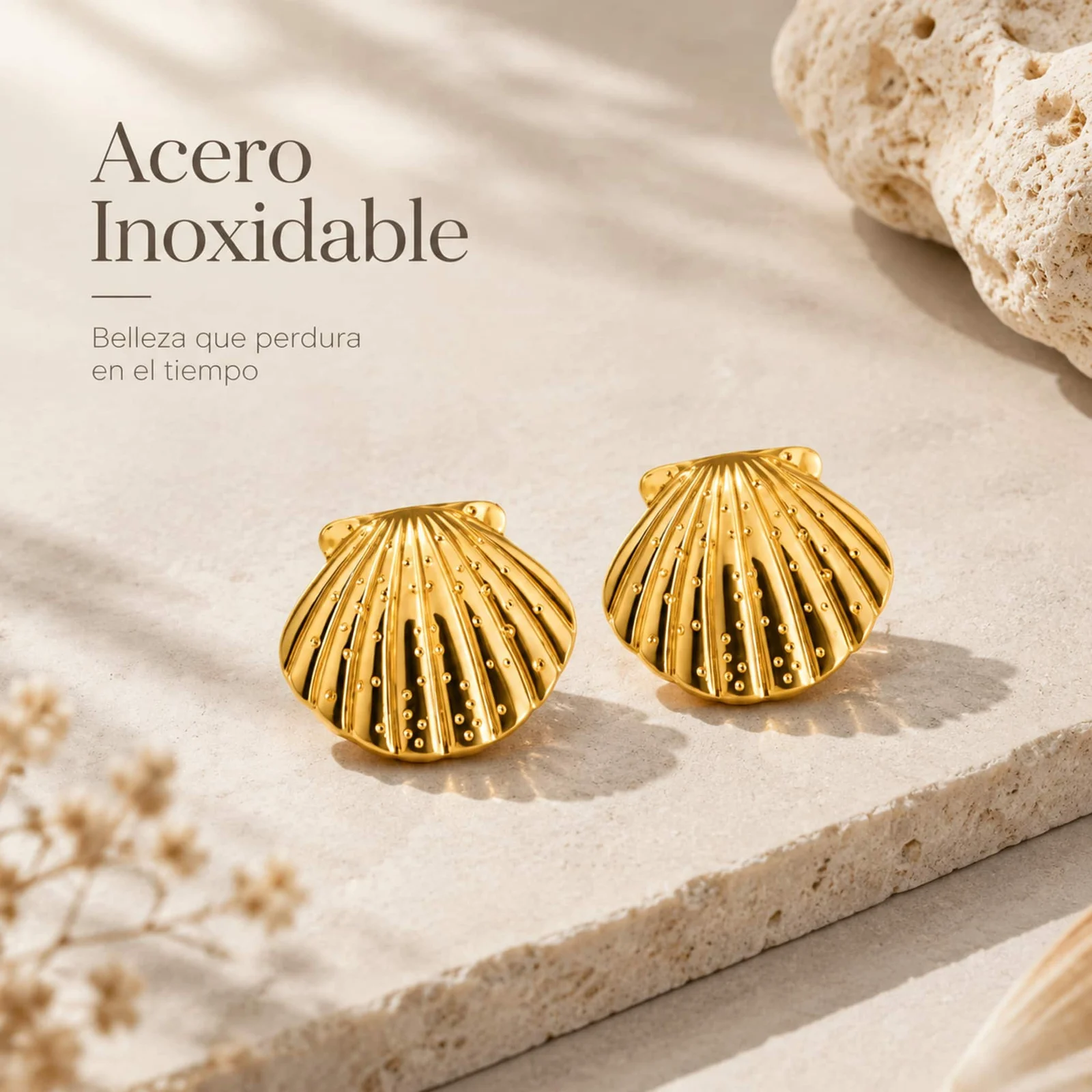 Pendiente Acero Inoxidable color Dorado