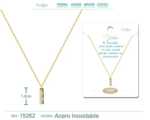 COLLAR LETRA I COLOR DORADO
