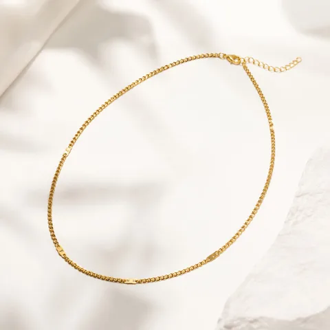COLLAR DE CADENA ACERO DORADO