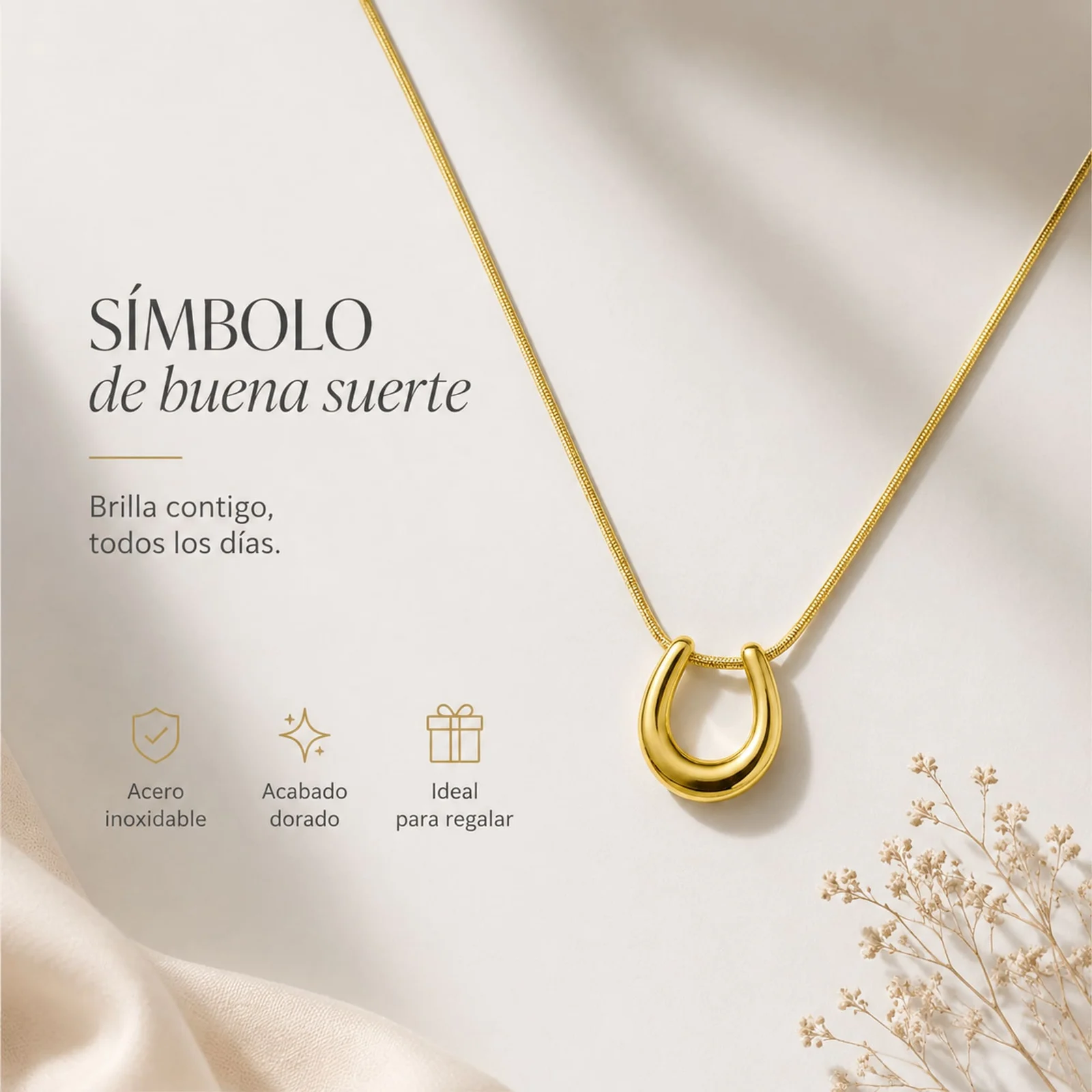 COLLAR ACERO INOXIDABLE CON SOBRE