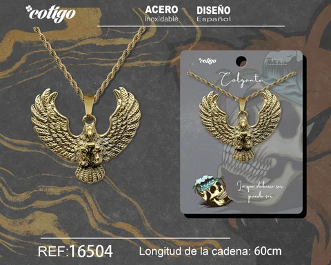 COLGANE HOMBRE ACERO COLOR DORADO
