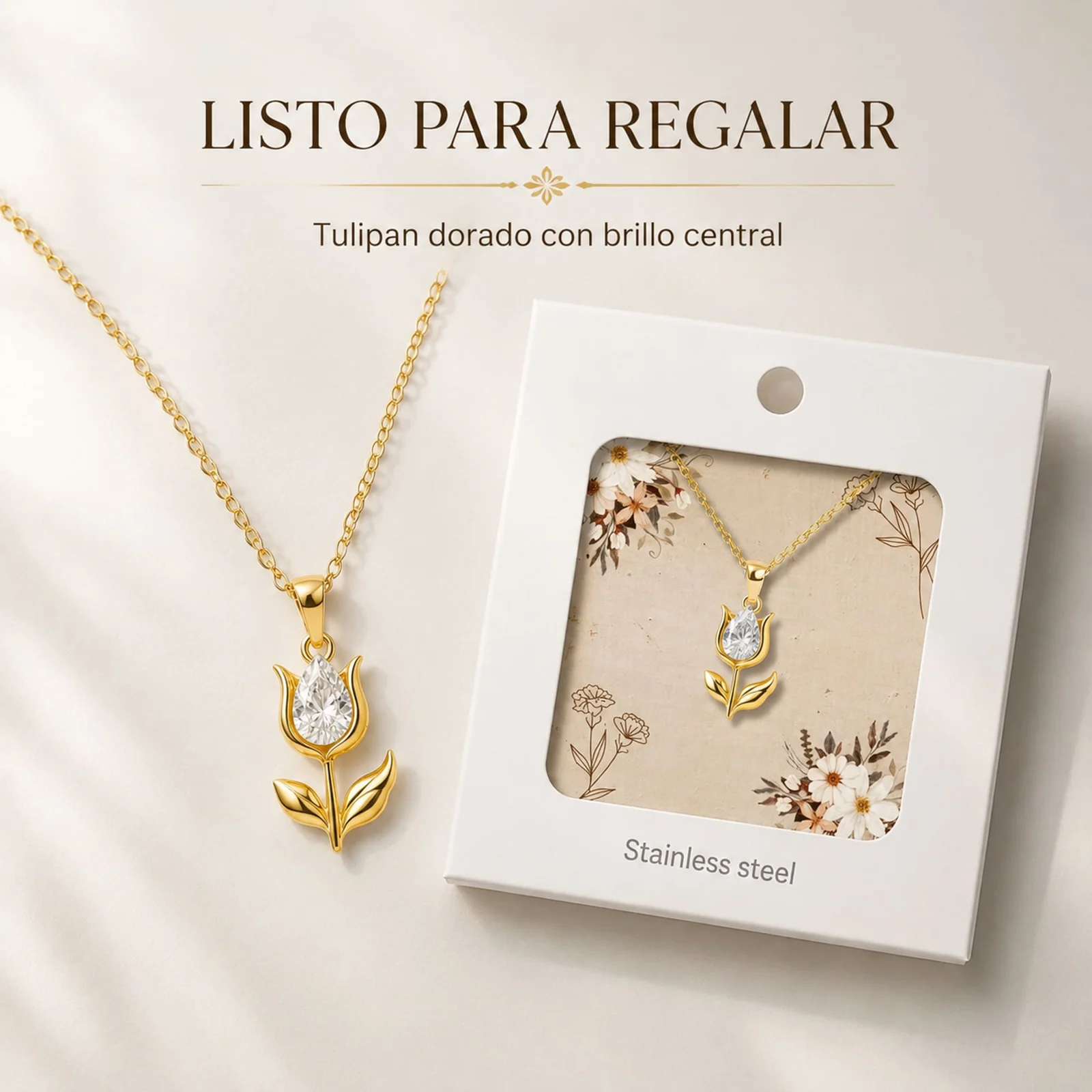 COLGANTE CHAPADO ORO 14K CON CIRCONITA