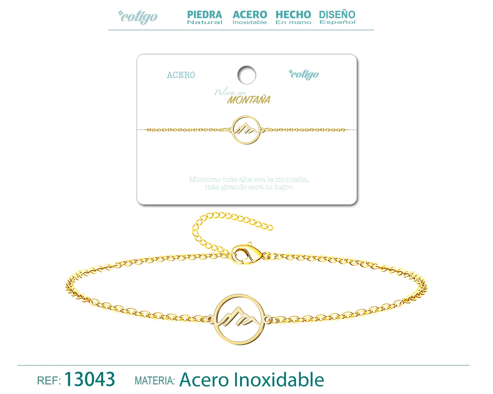 PULSERA MONTA?AACERO DORADO